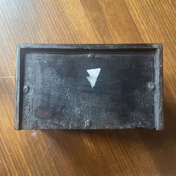 RARE Vtg Walt Disney World Elephant Rhino Carved Wooden Box Marble Jar Complete - Picture 11 of 11